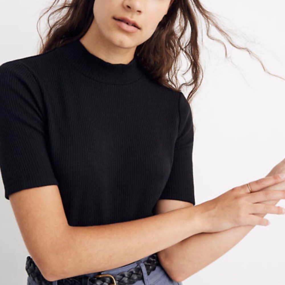 Madewell Ribbed Mockneck Top